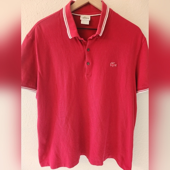 LACOSTE Rubber Crocodile Polo Mens Sz 8 - Picture 2 of 6